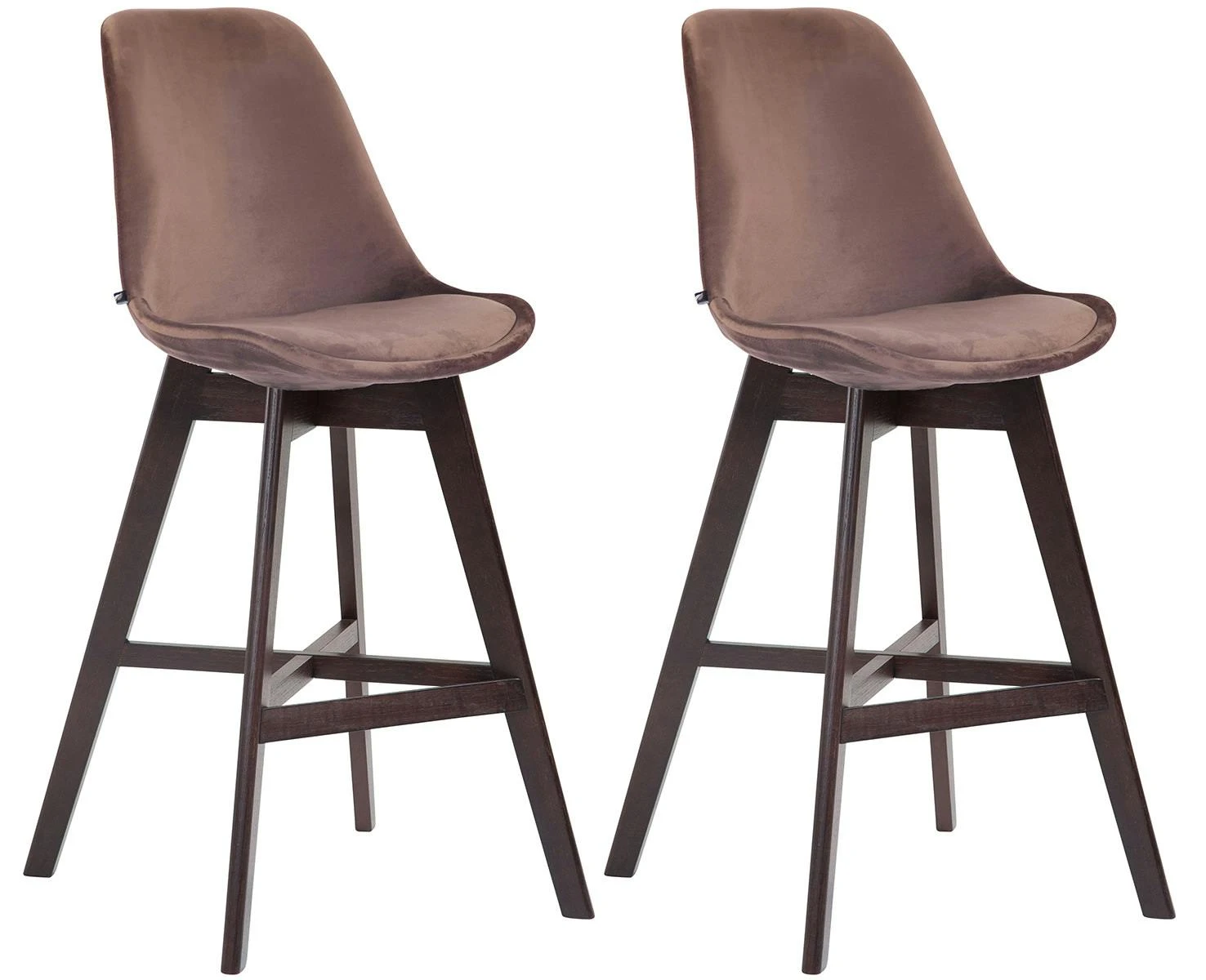 2er Set Barhocker Cannes Samt Cappuccino Grau 4 2er Set Barhocker Cannes Samt Cappuccino Grau – Bild 4