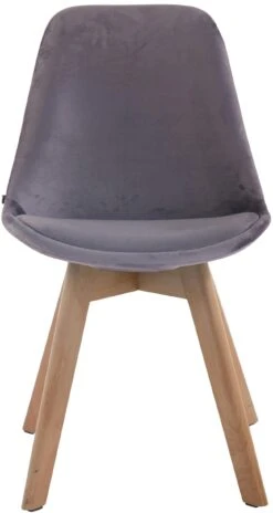 4er Set Besucherstühle Borneo V2 Samt Natura Dunkelgrau -CLP bfb4feec 9e30 45af 897e 6d48df8676fa