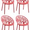 4er Set Stuhl Hope Rot