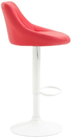 Barhocker Lazio Kunstleder Weiß Rot -CLP c6ac0c70 e8fa 482f b9d9 3c1440e1bf3c