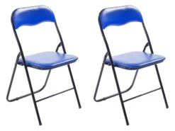 2er Set Klappstuhl Felix Blau/schwarz