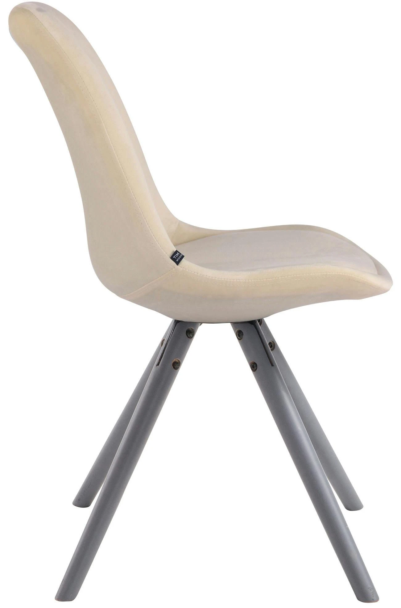 4er Set Stühle Toulouse Samt Rund Grau Creme 6 4er Set Stühle Toulouse Samt Rund Grau Creme – Bild 6