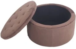 Sitzhocker Evora Samt Braun -CLP cd15728e ea05 453b 8358 4de8b4a71fe5