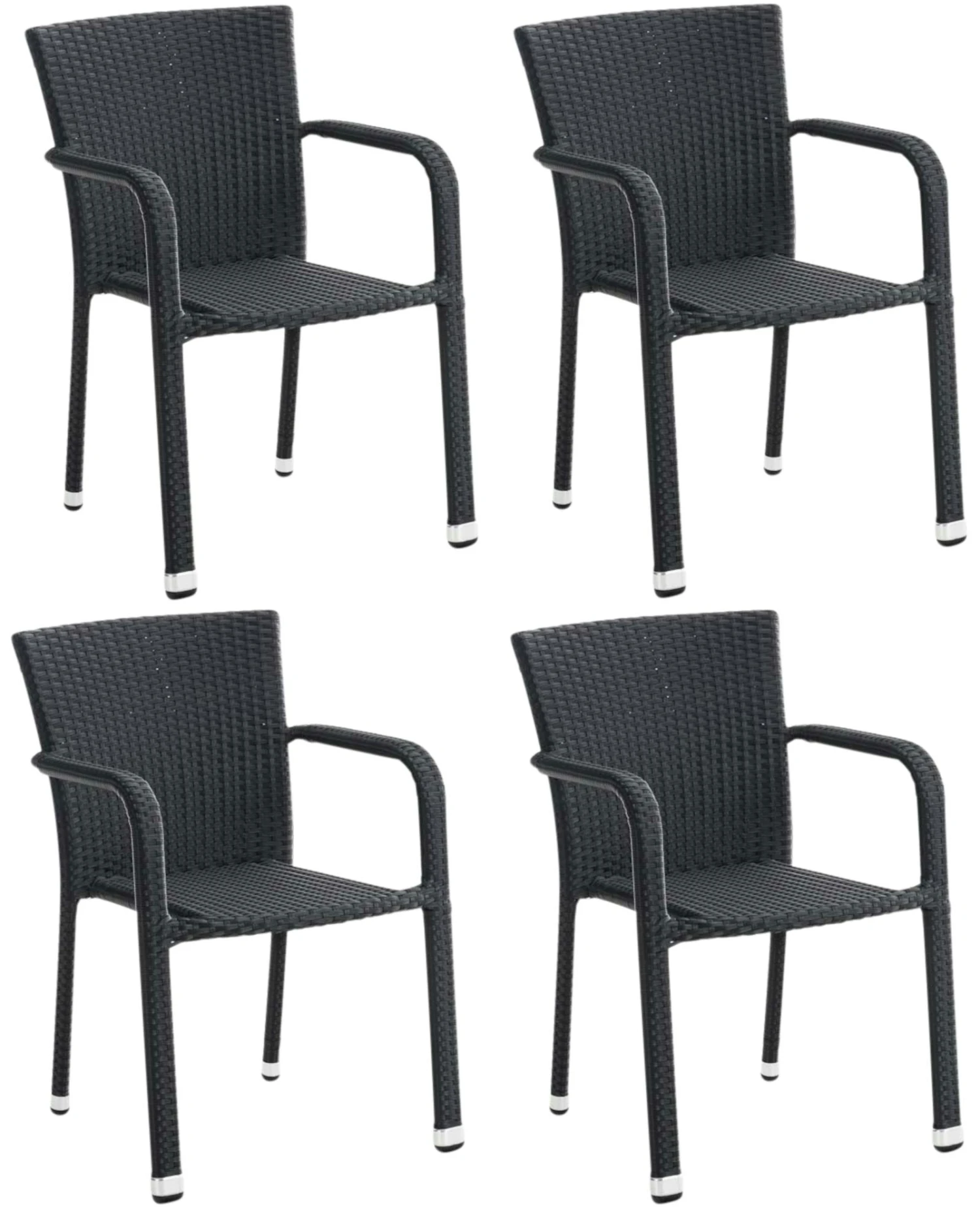 4er Set Stapelstühle Leonie Schwarz 1 4er Set Stapelstühle Leonie Schwarz