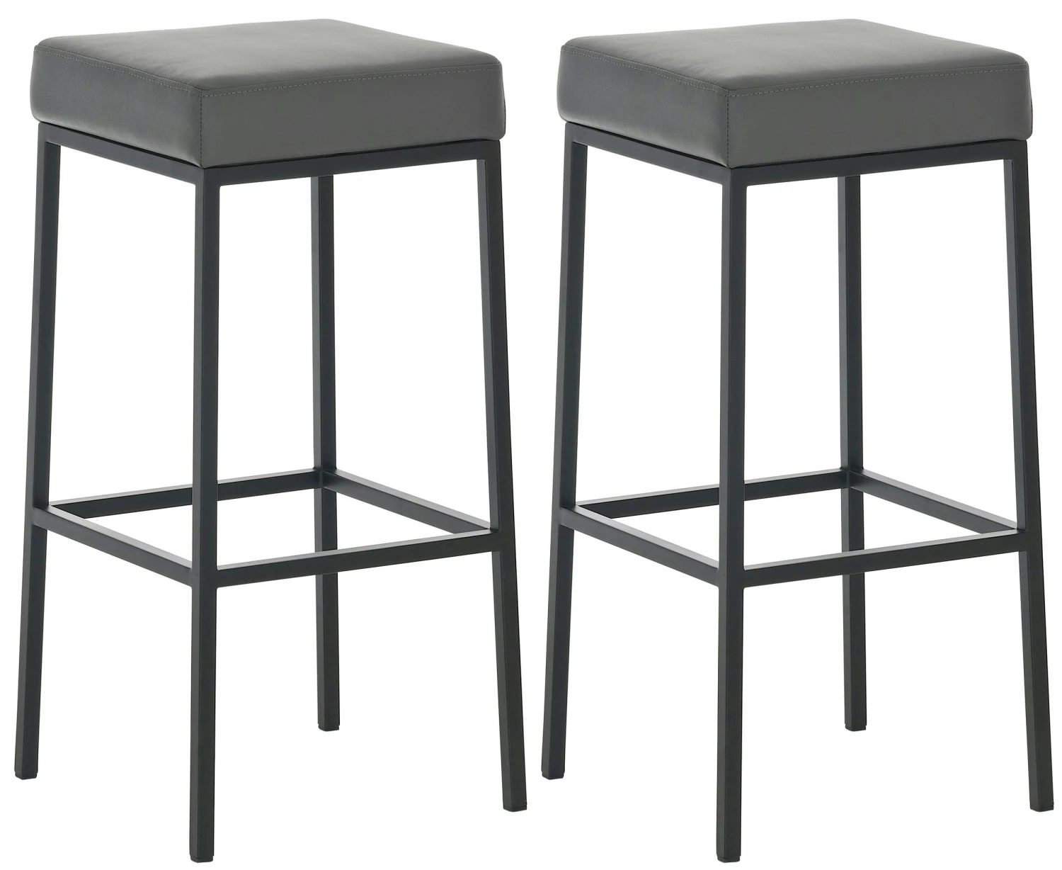 2er Set Barhocker Montreal 80 Kunstleder Schwarz Schwarz 2 2er Set Barhocker Montreal 80 Kunstleder Schwarz Schwarz – Bild 2