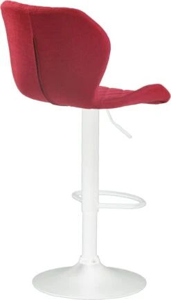 2er Set Barhocker Cork Stoff Weiß Rot -CLP d04ed614 0566 49a3 a9e9 96864ed2274c