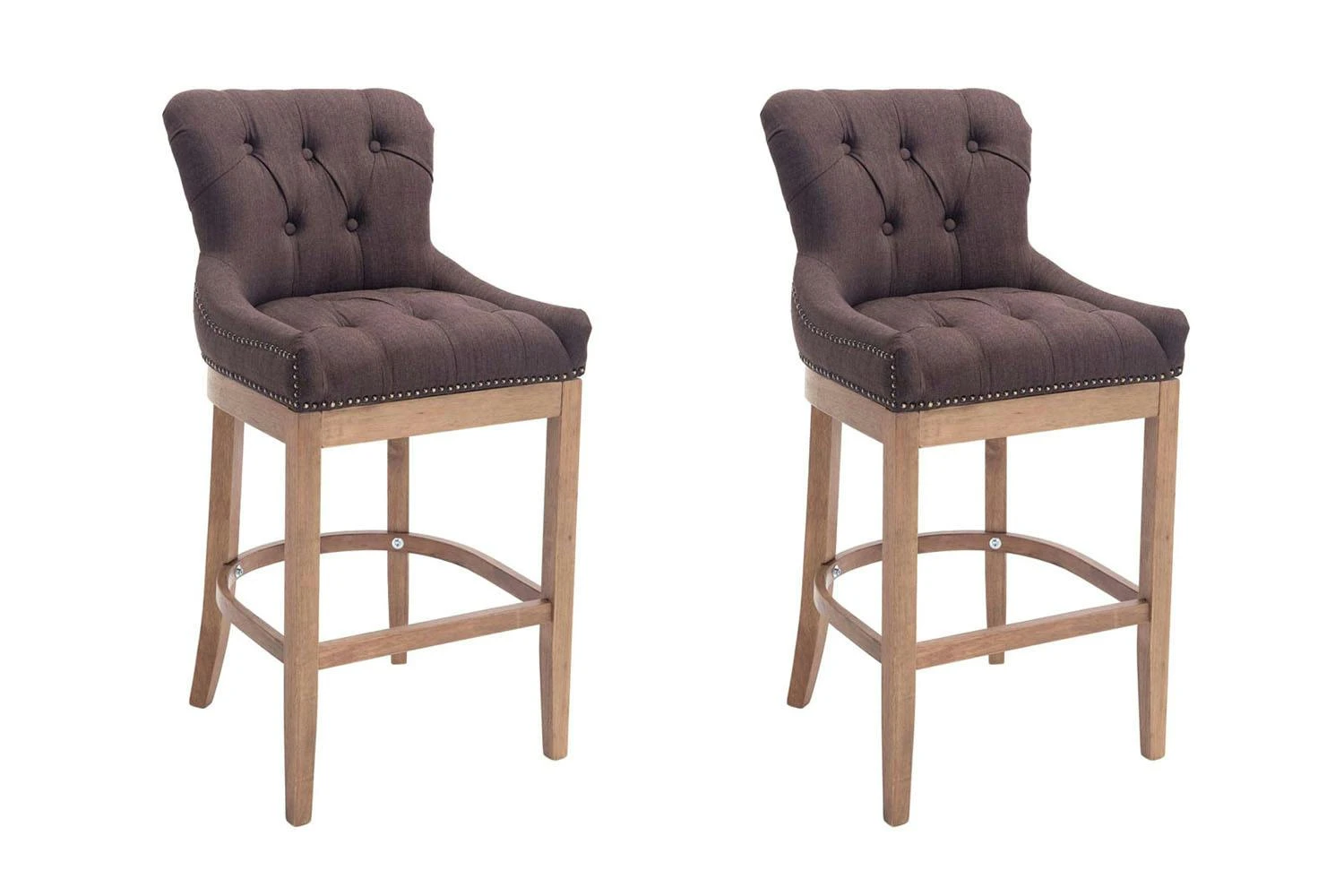 2er Set Barhocker Lakewood Stoff Antik-hell Schwarz 4 2er Set Barhocker Lakewood Stoff Antik-hell Schwarz – Bild 4