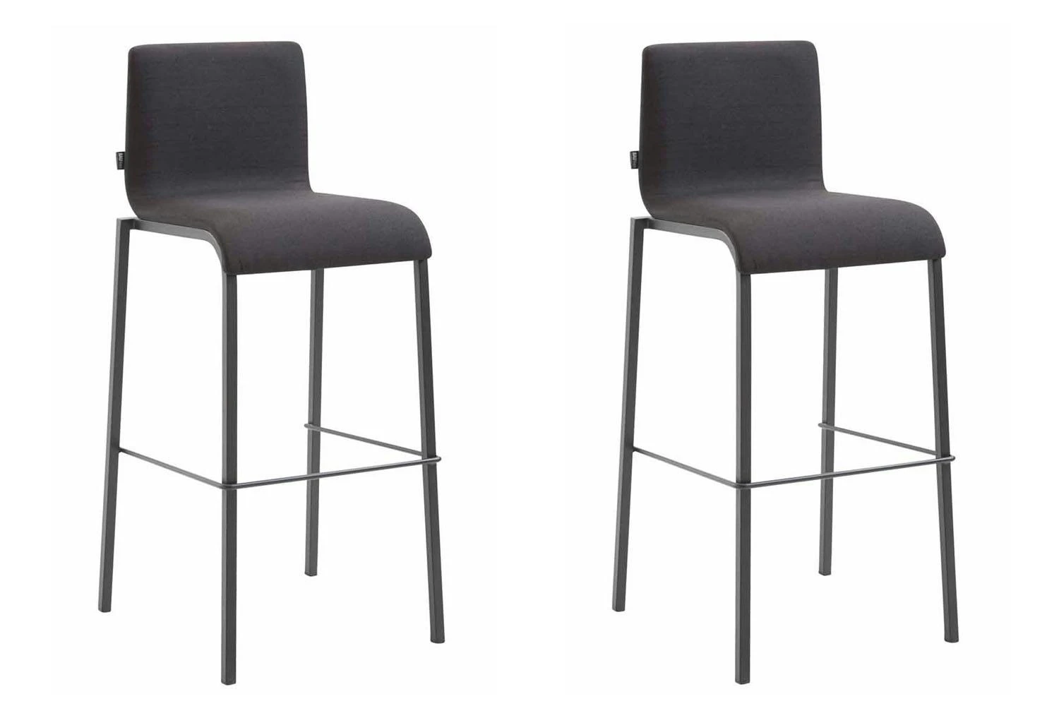 2er Set Barhocker Kado Stoff Square Flach Schwarz Schwarz 1 2er Set Barhocker Kado Stoff Square Flach Schwarz Schwarz