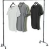 Kleiderständer Jersey 55x150x150 Silber