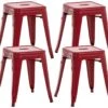 4er Set Hocker Armin Rot