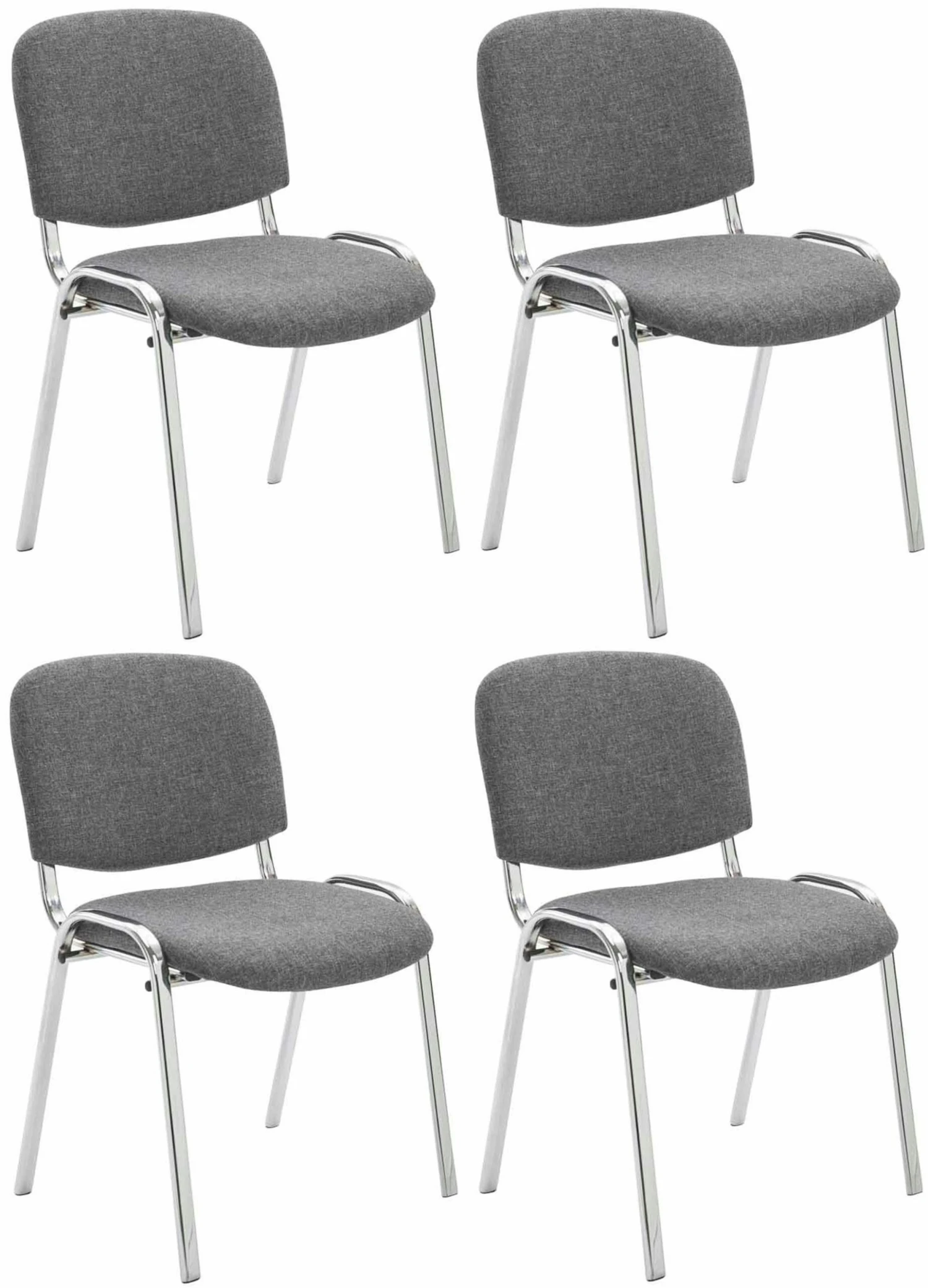 4er Set Stühle Ken C Stoff Creme 3 4er Set Stühle Ken C Stoff Creme – Bild 3