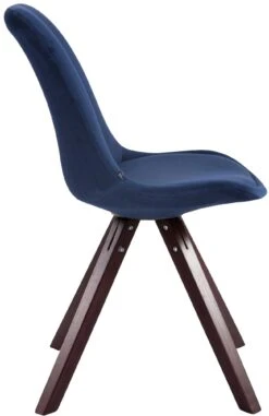 4er Set Stühle Toulouse Samt Square Cappuccino Blau -CLP de3ccec7 f026 48c1 b62d 02f25c566c59