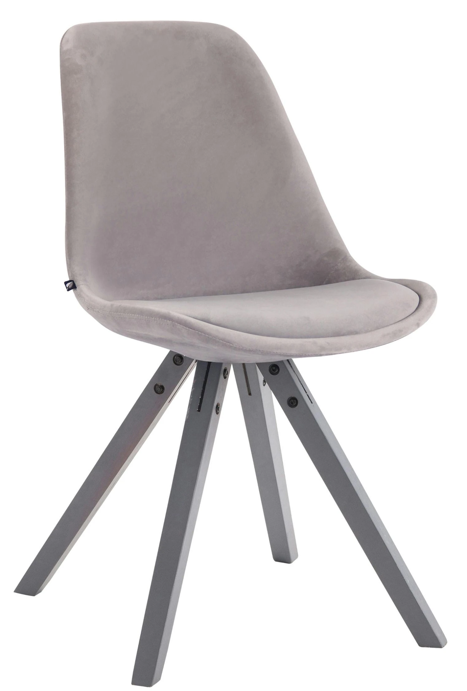 Besucherstuhl Toulouse Samt Square Grau Blau 2 Besucherstuhl Toulouse Samt Square Grau Blau – Bild 2