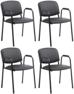 4er Set Besucherstühle Ken PRO Kunstleder Braun -CLP dfd81dc8 3648 4c16 a152 6f3a4a816747 2