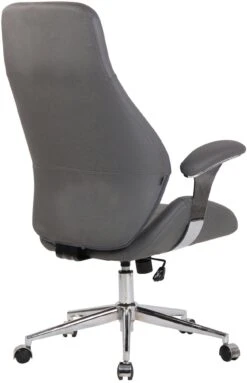 Bürostuhl Layton Echtleder Grau -CLP e17965c8 5c93 4ca0 9347 e458d4b1cddd