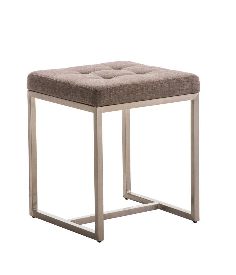 Sitzhocker Melbourne Stoff Grau 3 Sitzhocker Melbourne Stoff Grau – Bild 3