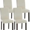 4er Set Esszimmerstuhl Ina Dunkelbraun Creme