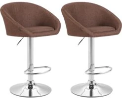 2er Set Barhocker Miami V2 Stoff Chrom Creme -CLP ec1206b4 b418 4b10 bf4c 84a5c92f2c33 1