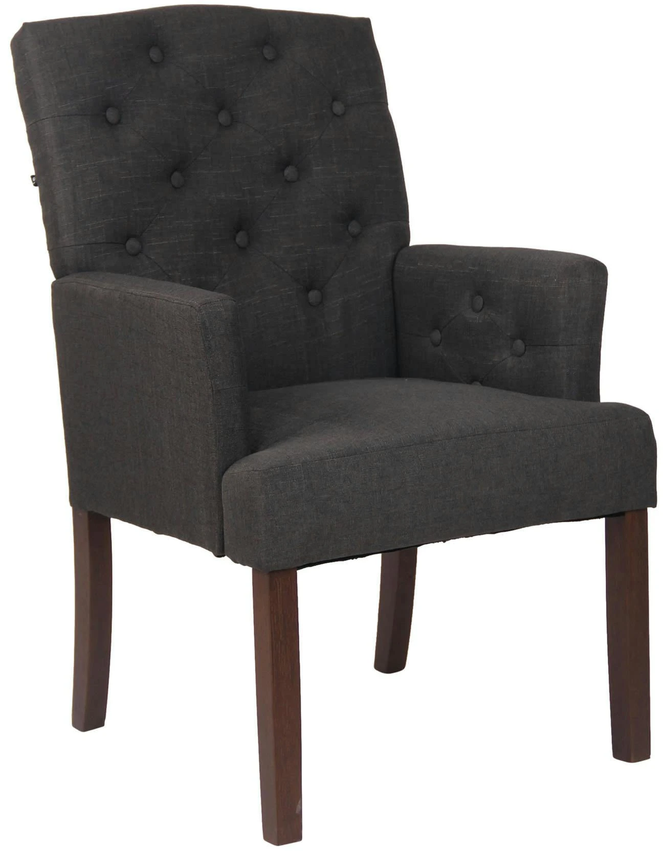 2er Set Stuhl Sugar Stoff Antik Dunkelgrau 3 2er Set Stuhl Sugar Stoff Antik Dunkelgrau – Bild 3