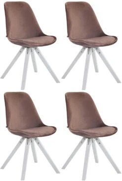 4er Set Stühle Toulouse Samt Square Weiß (eiche) Braun 9 4er Set Stühle Toulouse Samt Square Weiß (eiche) Braun -CLP f21b5376 456c 4eff adfe 32f4afd3b1c2 1