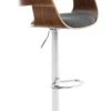 Barhocker Kingston Stoff Walnuss/dunkelgrau