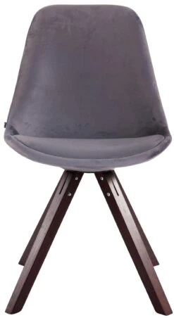 Besucherstuhl Toulouse Samt Square Cappuccino Dunkelgrau -CLP fb240d75 144a 4246 b2a6 9404450122dd