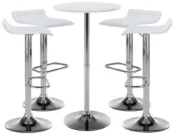 4er Bartisch Set Esberg Weiß