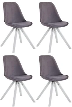 4er Set Stühle Toulouse Samt Rund Weiß Dunkelgrau 11 4er Set Stühle Toulouse Samt Rund Weiß Dunkelgrau -CLP fd7da00a c63b 446f 8c66 63d99059bfd4 1