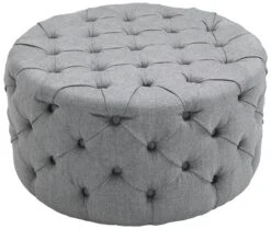 Sitzhocker Drancy Stoff XL Grau